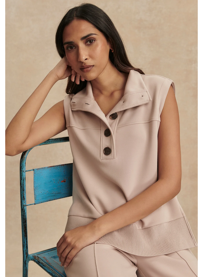 Varley Conall Button Tank Mushroom