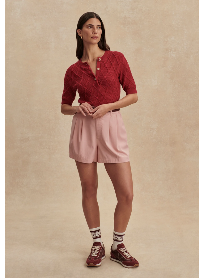 Varley Tansy Woven Short Mellow Rose