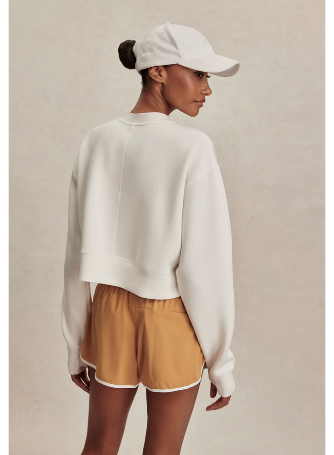 Varley Tasmin Cropped Sweat Snow White
