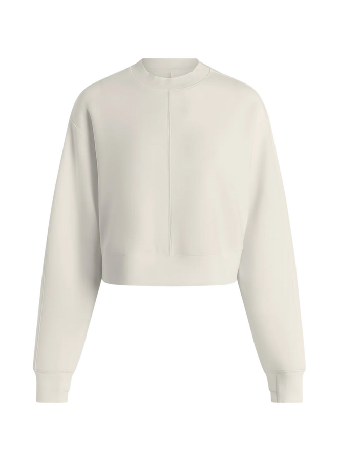 Varley Tasmin Cropped Sweat Snow White