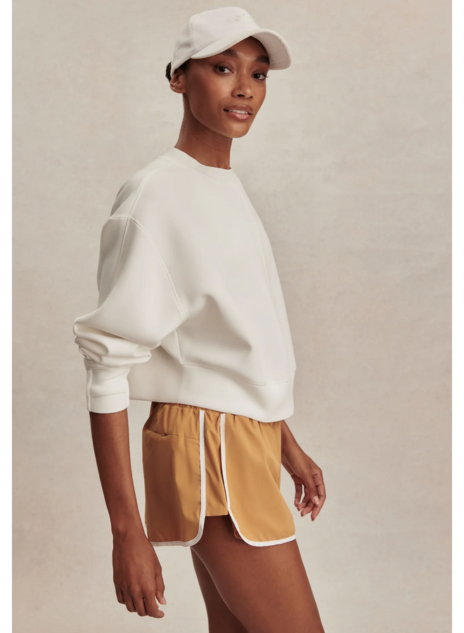 Varley Tasmin Cropped Sweat Snow White