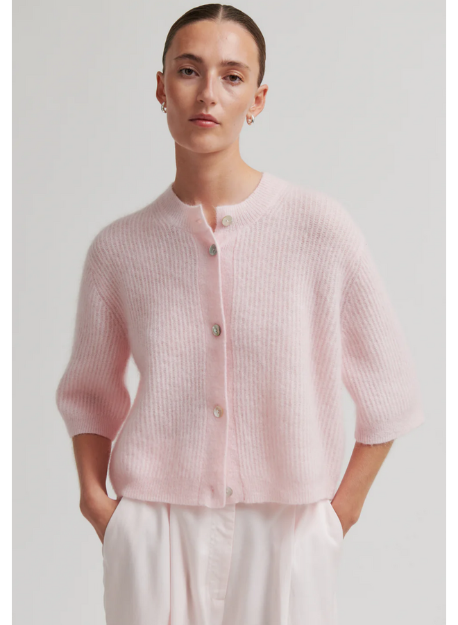 Second Female Andrea Knit Rib Cardigan Crystal Pink