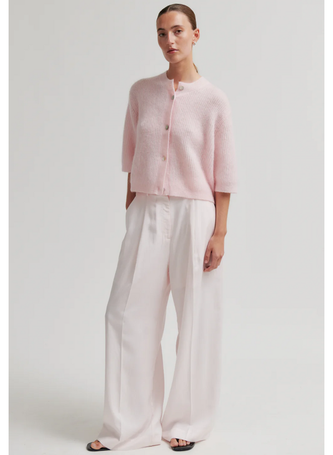 Second Female Andrea Knit Rib Cardigan Crystal Pink