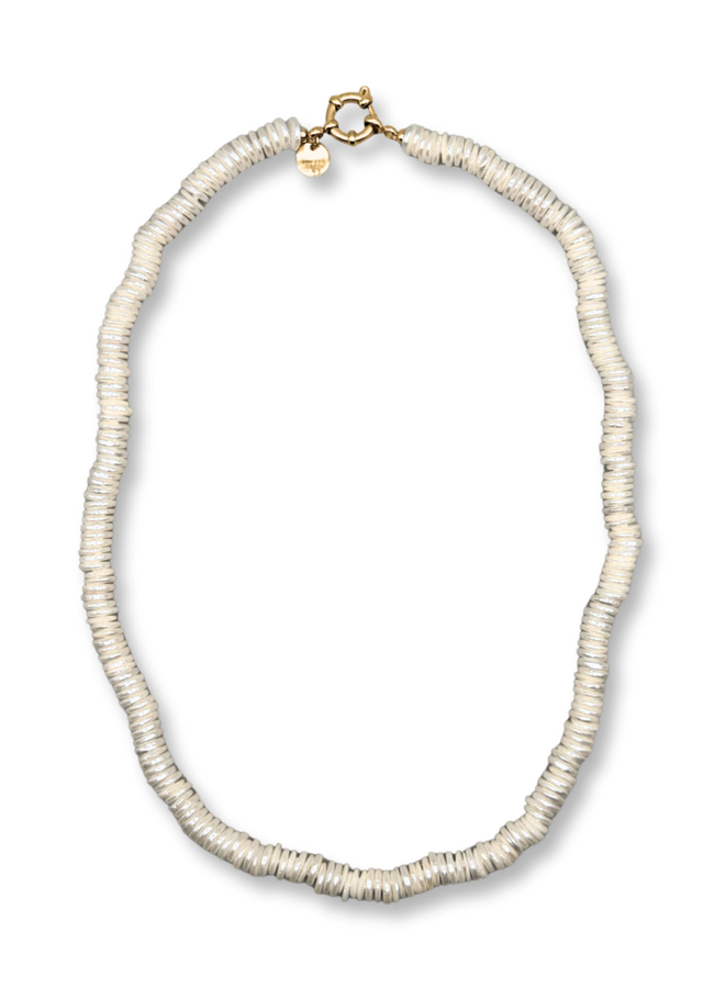 Bonnie Studios Disco Pearl Necklace White