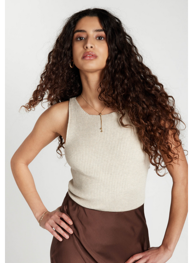 Bruuns Bazaar Anemone Diti Knit Top Sand Melange
