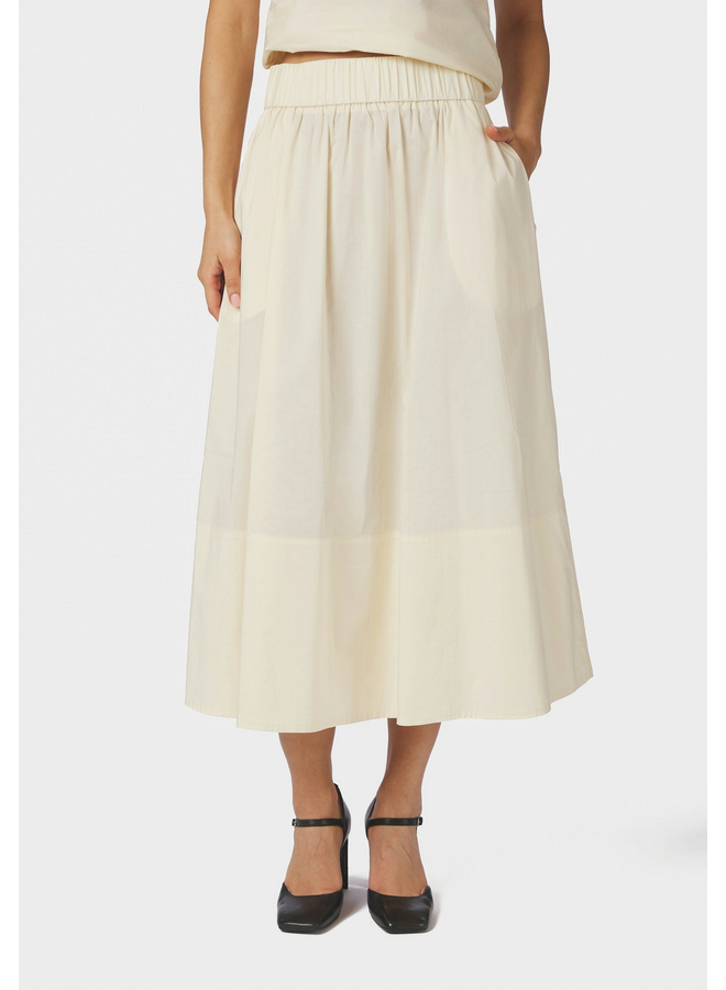Neo Noir Yara Long Poplin Skirt Butter Yellow