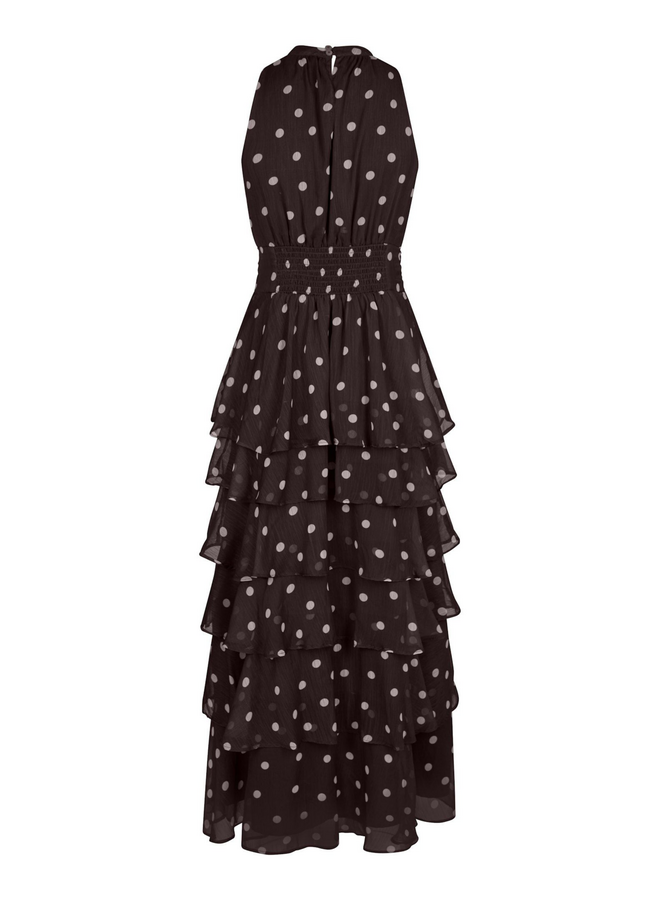 Neo Noir Marli BIg Dot Dress Brown