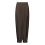Neo Noir Fayla Drapy Satin Balloon Pants Dark Brown