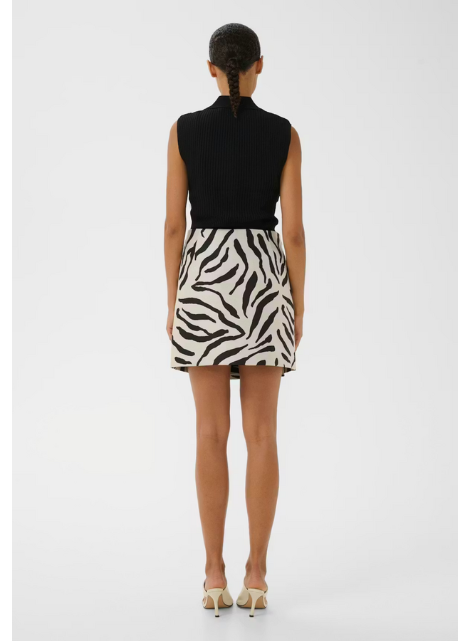 Gestuz Zebe Wrap MW Skirt Graphic Black White