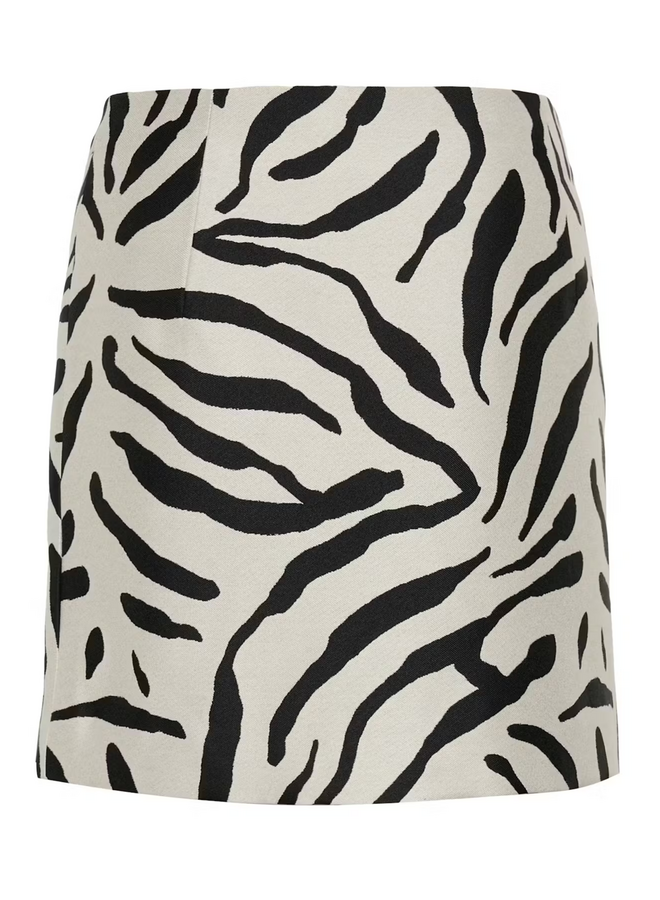 Gestuz Zebe Wrap MW Skirt Graphic Black White