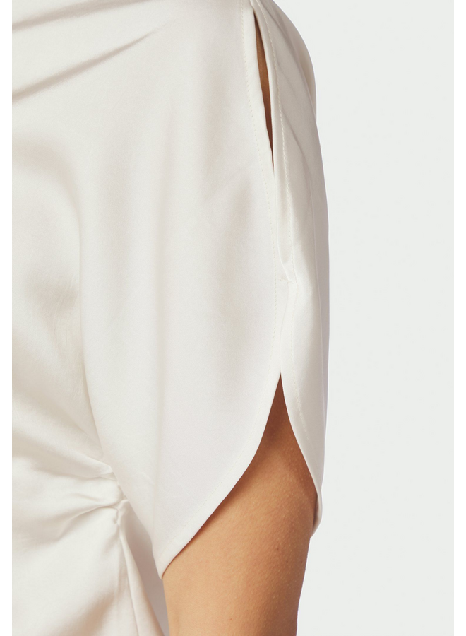 Neo Noir Anelle Heavy Sateen Blouse Pearl