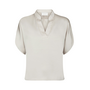 Neo Noir Anelle Heavy Sateen Blouse Pearl