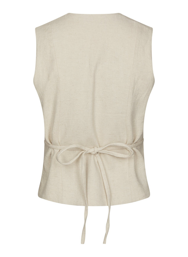 Neo Noir Samara Ramie Waistcoat Natural