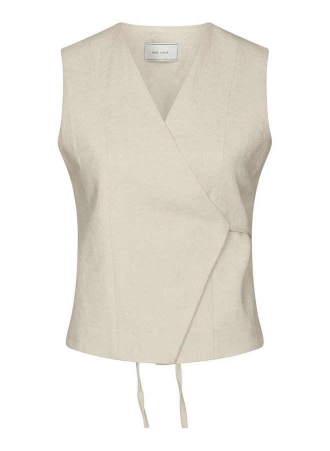 Neo Noir Samara Ramie Waistcoat Natural