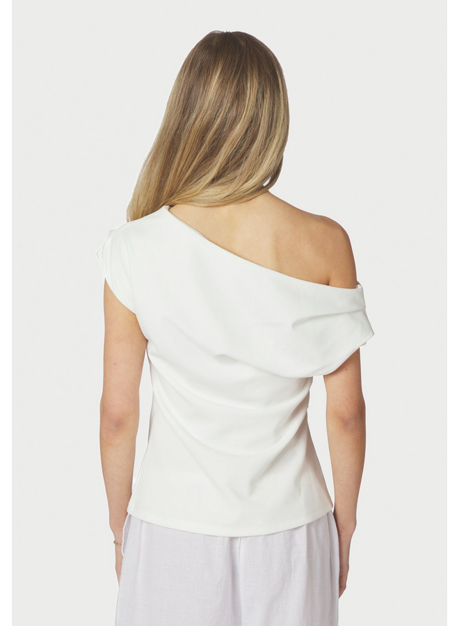 Neo Noir Mabelle Drapy Top White