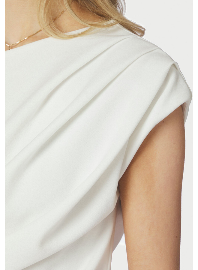 Neo Noir Mabelle Drapy Top White