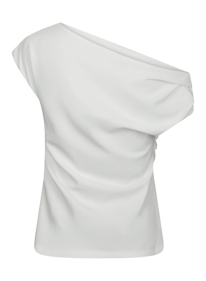 Neo Noir Mabelle Drapy Top White