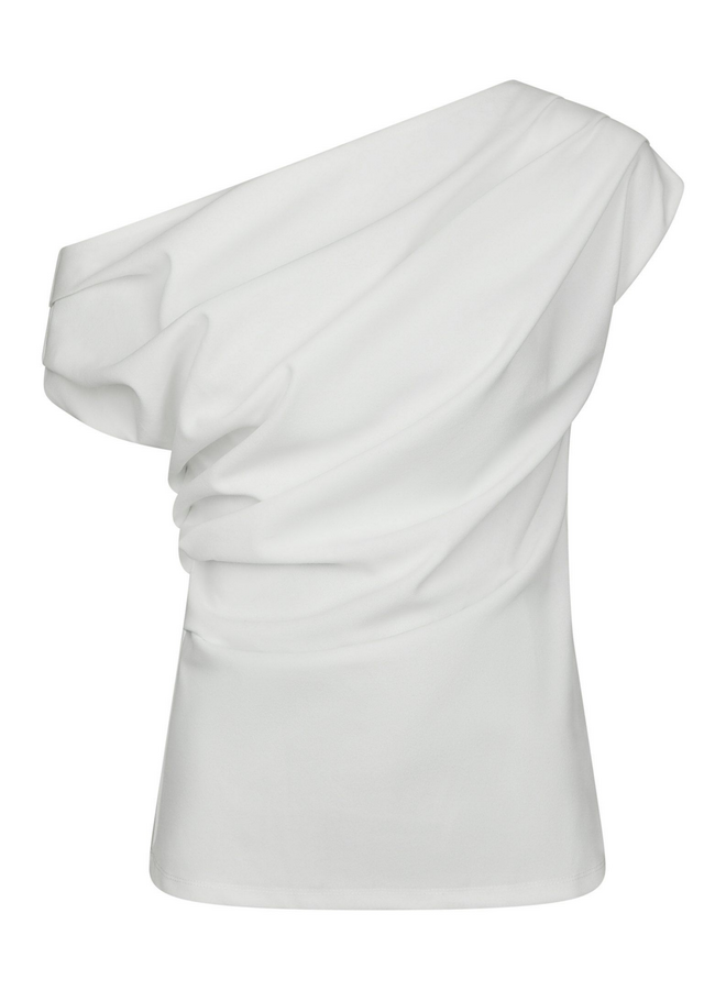 Neo Noir Mabelle Drapy Top White