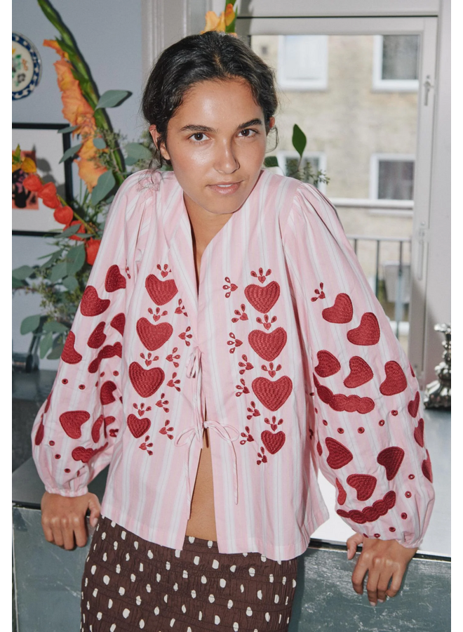 Sissel Edelbo Elisabeth Top Organic Cotton Rose Stripes