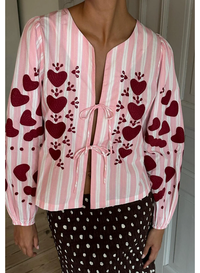 Sissel Edelbo Elisabeth Top Organic Cotton Rose Stripes