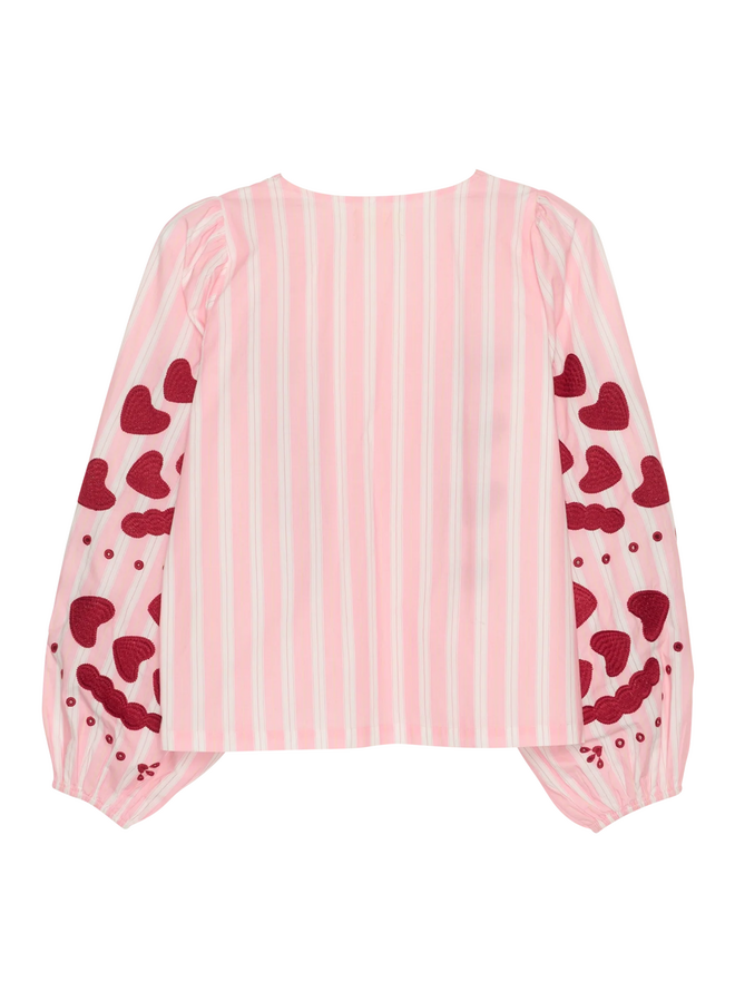 Sissel Edelbo Elisabeth Top Organic Cotton Rose Stripes