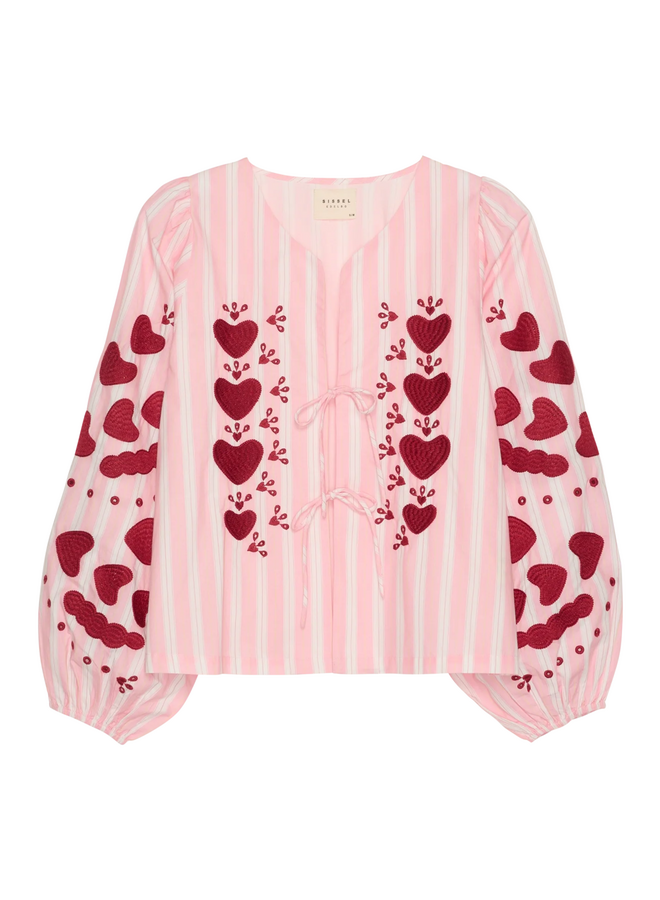 Sissel Edelbo Elisabeth Top Organic Cotton Rose Stripes