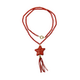 Bonnie Studios Coral Tassel Necklace Red