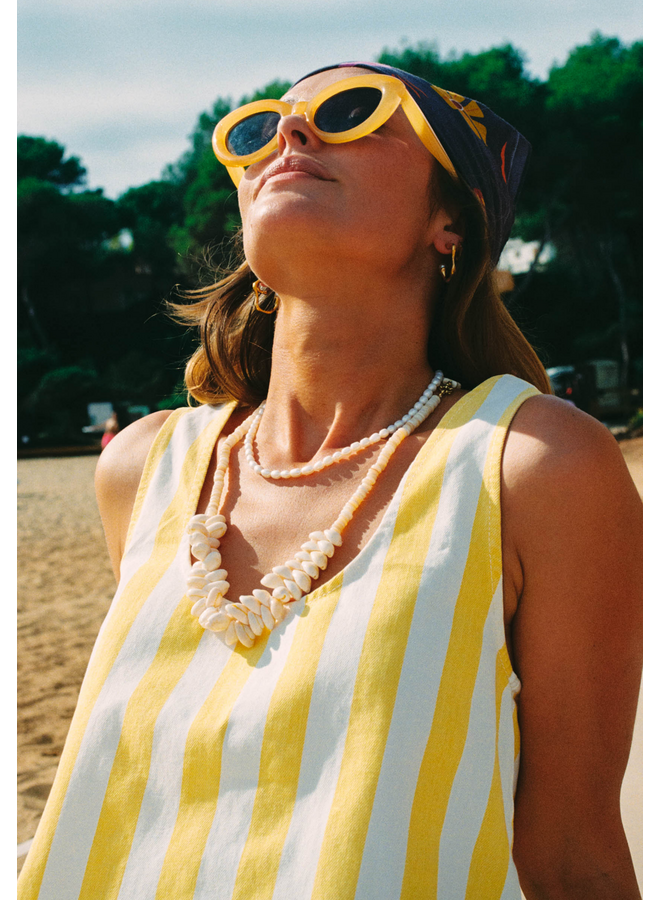 Bonnie Studios Luc Shell Necklace White