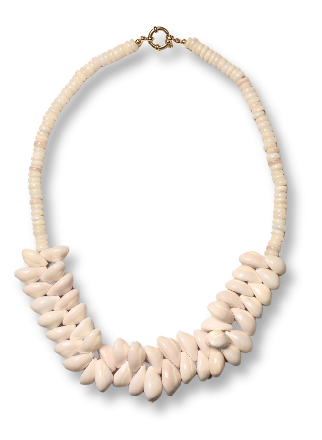 Bonnie Studios Luc Shell Necklace White