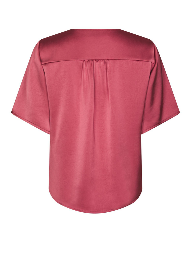 Neo Noir Casadia Heavy Sateen Blouse Cherry Pink
