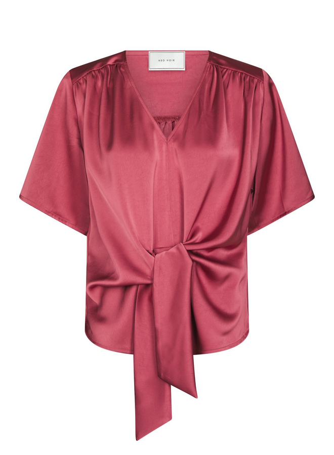 Neo Noir Casadia Heavy Sateen Blouse Cherry Pink
