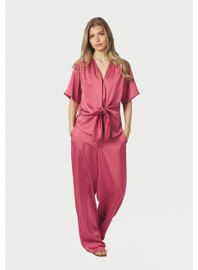 Neo Noir Casadia Heavy Sateen Blouse Cherry Pink