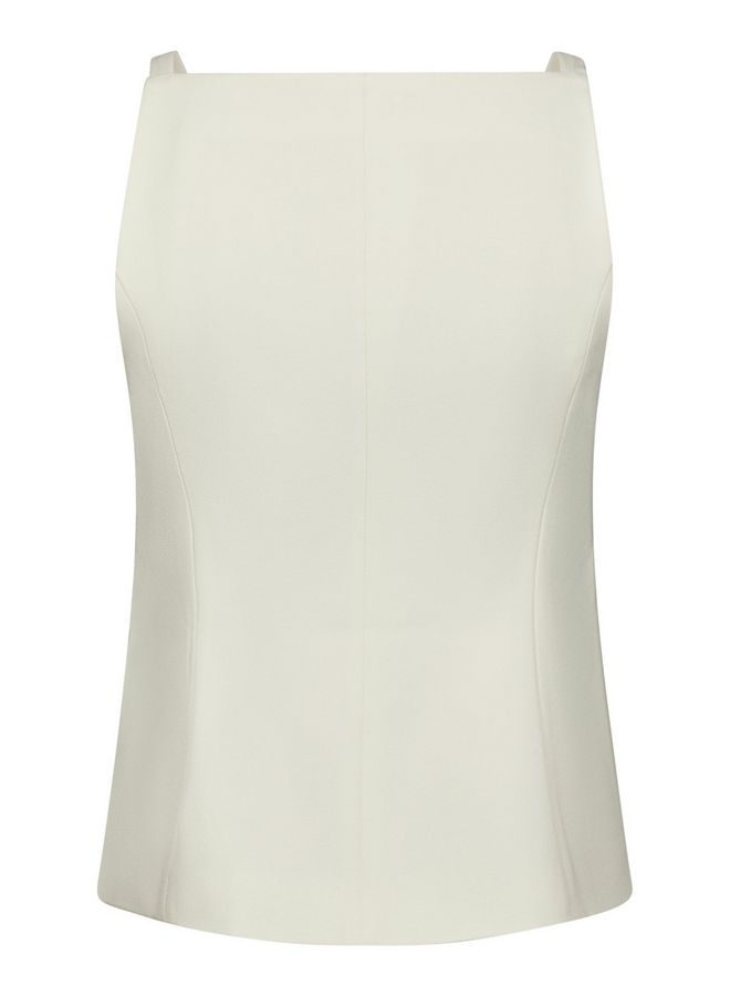 Neo Noir Kylie Structure Waistcoat Off White