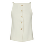 Neo Noir Kylie Structure Waistcoat Off White