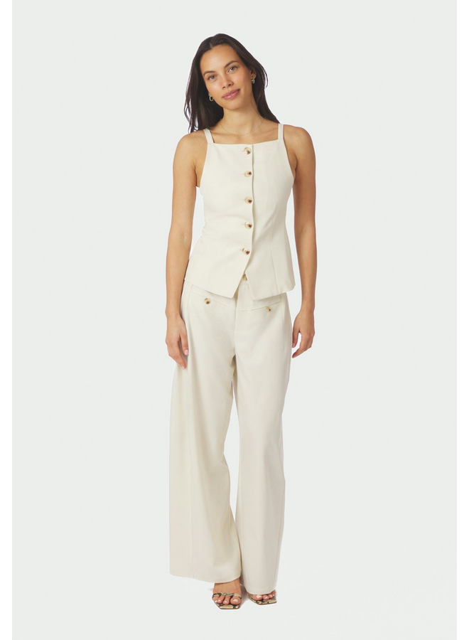 Neo Noir Kylie Structure Waistcoat Off White
