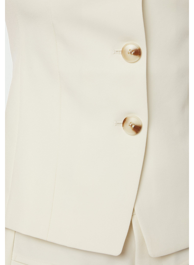 Neo Noir Kylie Structure Waistcoat Off White