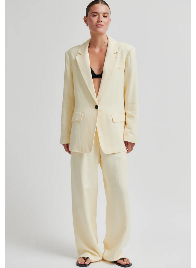 Second Female Lino Classic Trousers Alabaster Gleam