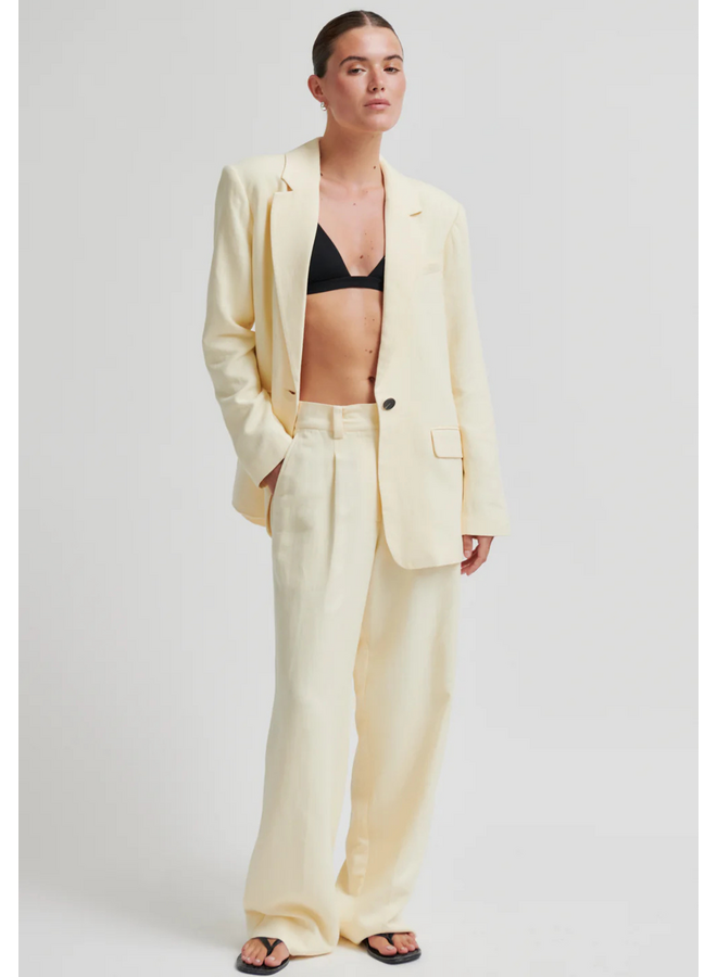 Second Female Lino Classic Trousers Alabaster Gleam
