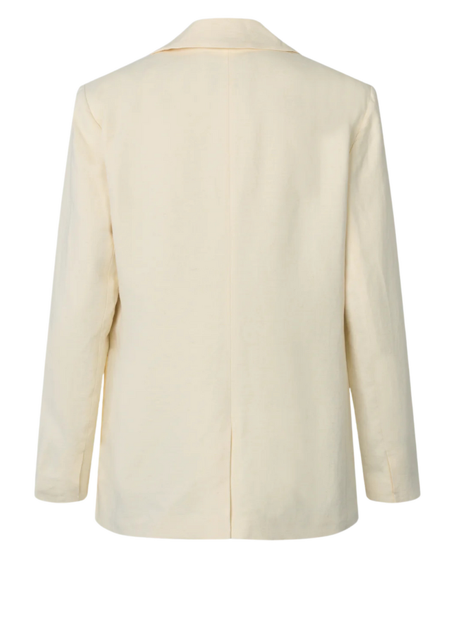Second Female Lino New Fit Blazer Alabaster Gleam