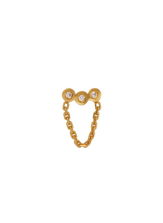 Stine A Three Dots with Mini Chain Earring - per stuk