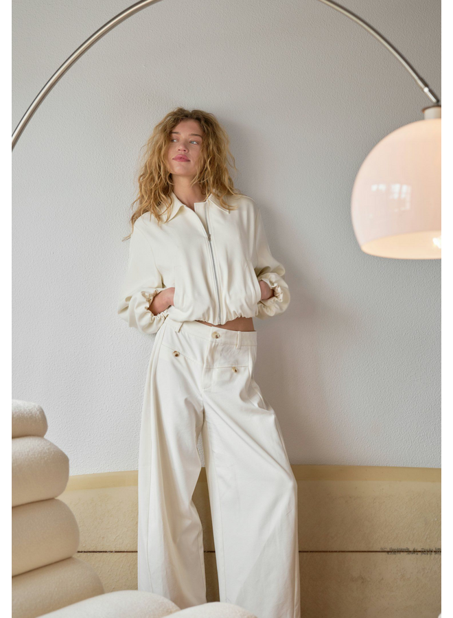 Neo Noir Massie Structure Pants Off White