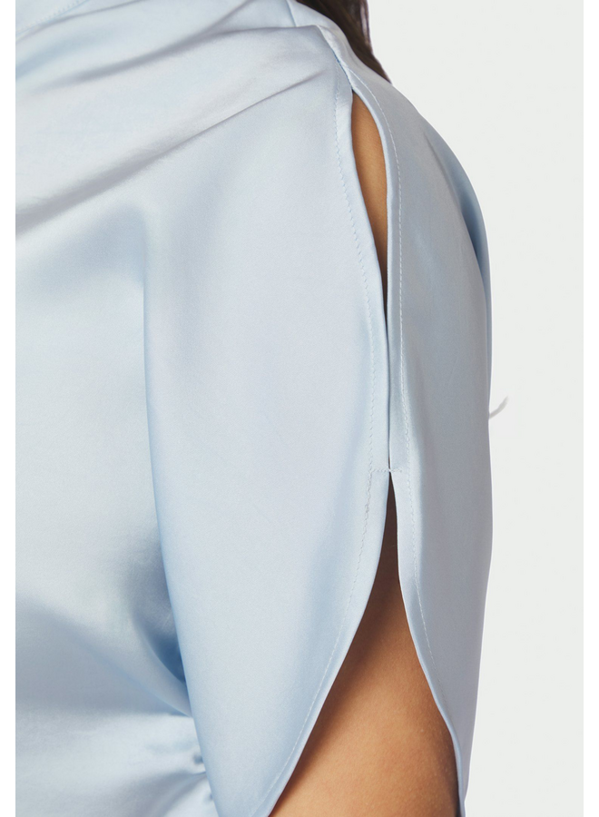 Neo Noir Anelle Heavy Sateen Blouse Light Blue