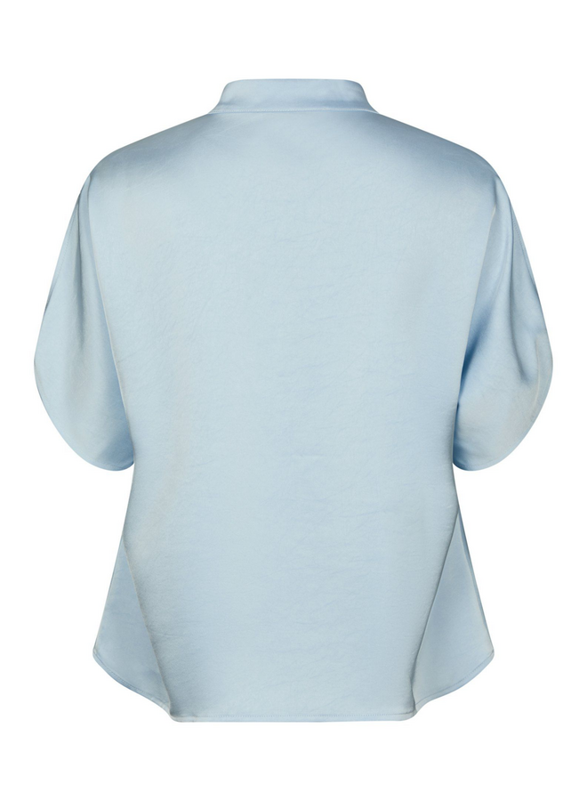 Neo Noir Anelle Heavy Sateen Blouse Light Blue
