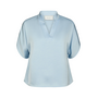 Neo Noir Anelle Heavy Sateen Blouse Light Blue