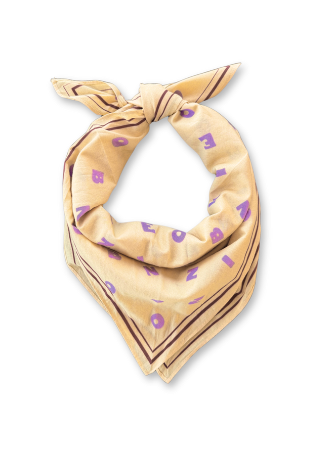 Bonnie Studios Letter Scarf Cotton