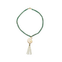 Bonnie Studios Green Shell Tassel Necklace