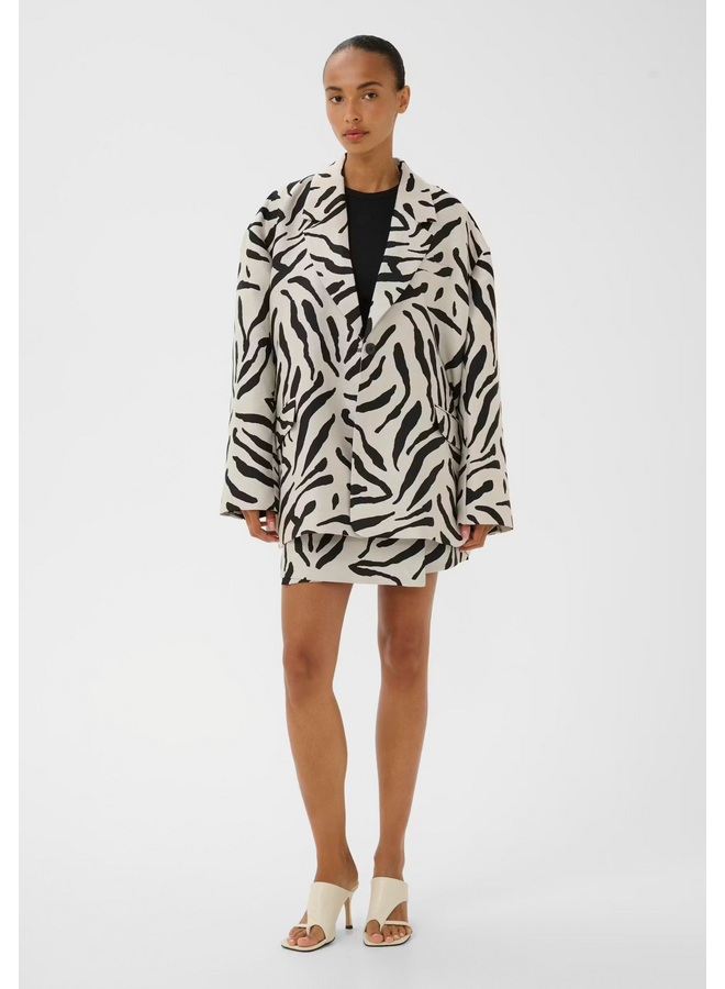 Gestuz Zebe OZ Blazer Graphic Black White