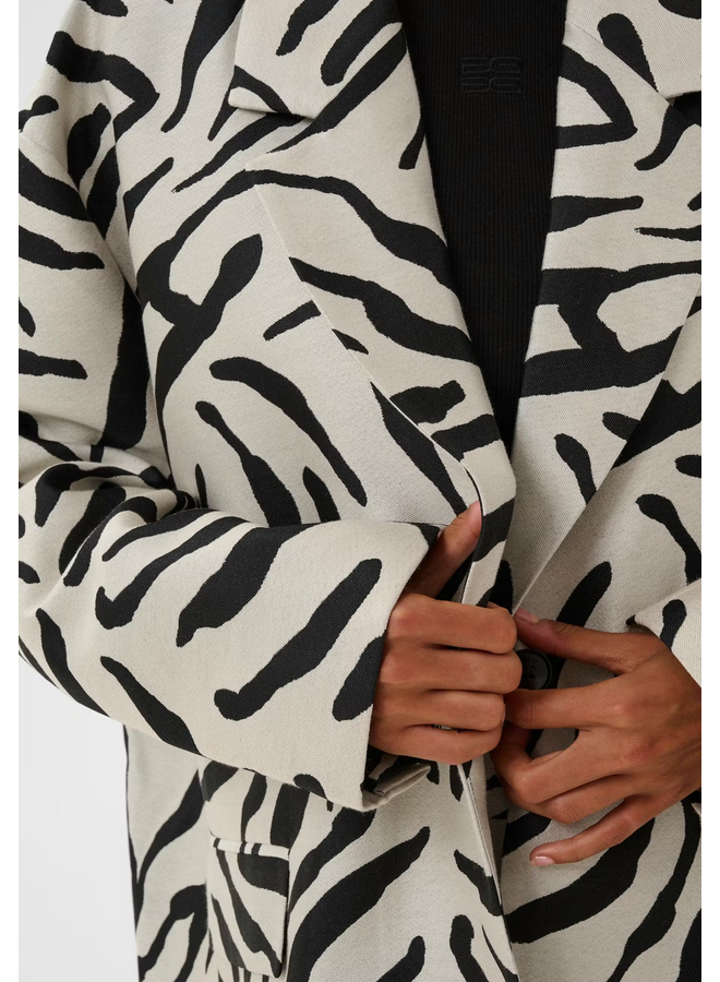 Gestuz Zebe OZ Blazer Graphic Black White