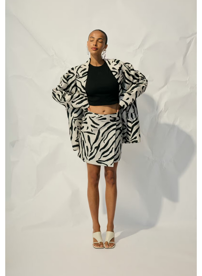 Gestuz Zebe OZ Blazer Graphic Black White