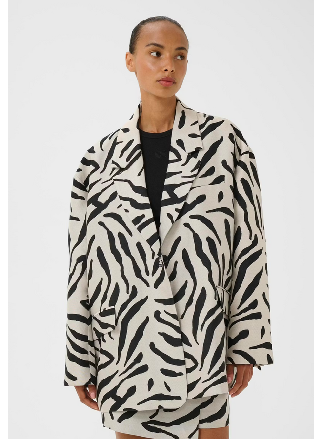 Gestuz Zebe OZ Blazer Graphic Black White